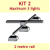 KIT 2 - 2 mt rail - 2 to 3 lights