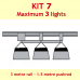 Kit 7 - 3 mt rail - 3 lights in line