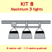 Kit 8 - 4 mt rail - 3 lights in line