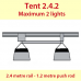 Tent 2.4.2-  2.4 mt rail - 2 lights in line