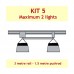 KIT 5 - 3 mt rail - 2 lights in line